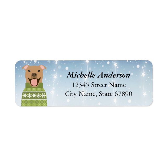 Pit Bull Return Address Labels (Front)