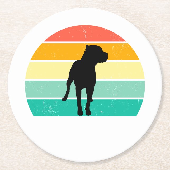 Pit Bull   Round Paper Coaster (Front)