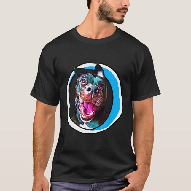 Pit Bull Smile Staffy Amstaff T-Shirt (Front)