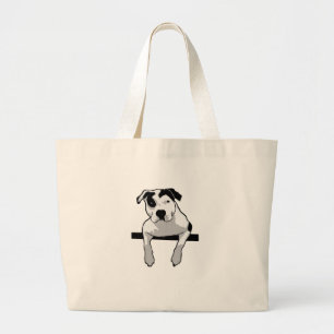 Pit Bull T-Bone Graphic Large Tote Bag