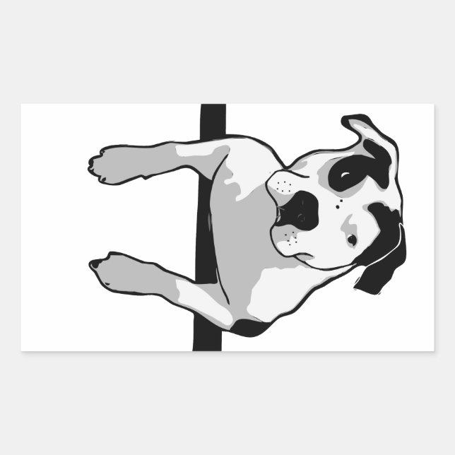 Pit Bull T-Bone Graphic Sticker (Front)