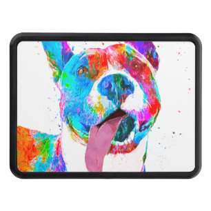 Pit Bull Terrier Colourful Pop Art Trailer Hitch Cover