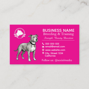 Pit Bull Terrier Kennel & Breeder Professional  Business Card