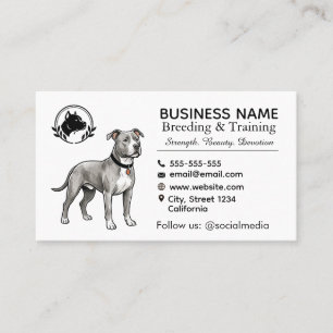 Pit Bull Terrier Kennel & Breeder Professional Business Card