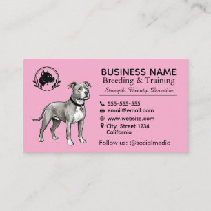 Pit Bull Terrier Kennel & Breeder Professional  Business Card