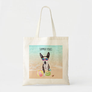 Pit Bull Terrier Mix Beach   Tote Bag