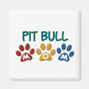 PIT BULL TERRIER Mom Paw Print 1 Magnet