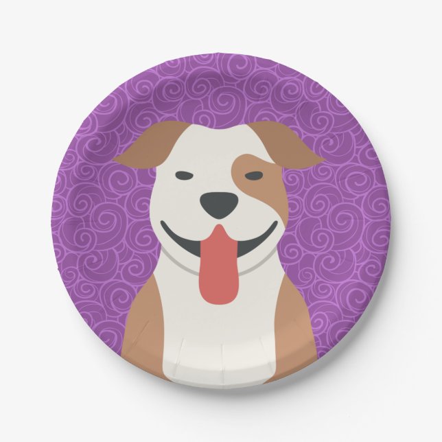 Pit Bull Terrier Paper Plates (Front)