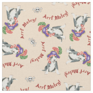 Pit Bull Terrier Pirate Fabric