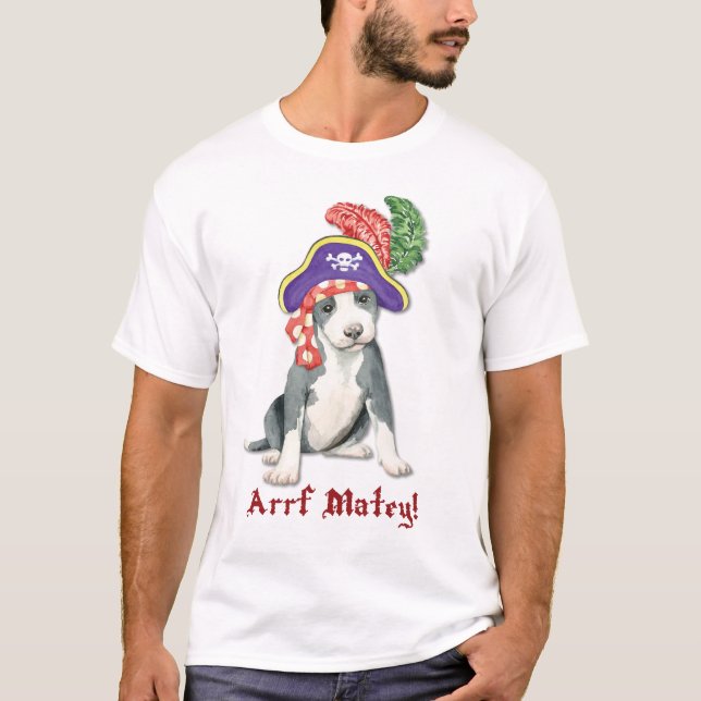 Pit Bull Terrier Pirate T-Shirt (Front)