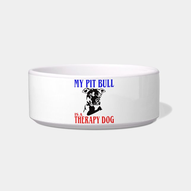 PIT BULL THERAPY DOG BOWL (Front)