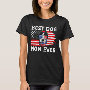 Pit bull USA Patriotic Dog US Apparel American Fla T-Shirt
