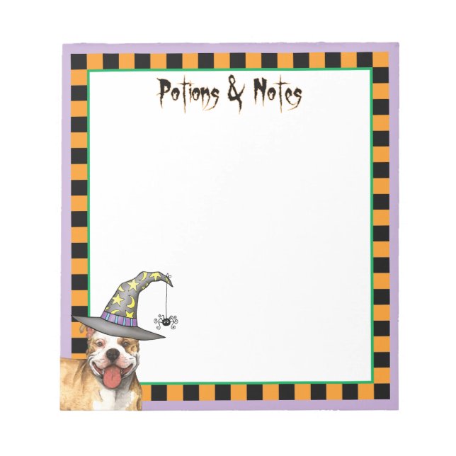 Pit Bull Witch Notepad (Front)