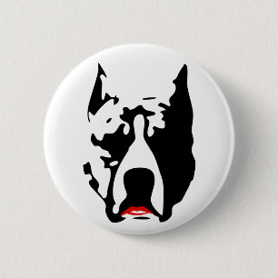Pit Bull with Lipstick 2 Inch Round Button