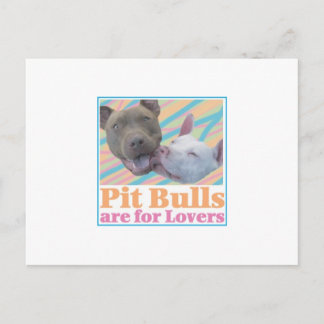 Pit Bulls sont pour Lovers carte postale