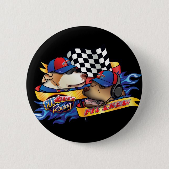 Pit Crew 2 Inch Round Button (Front)