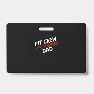 Pit Crew Dad T-Shirt Hosting Race Car Birthday Badge