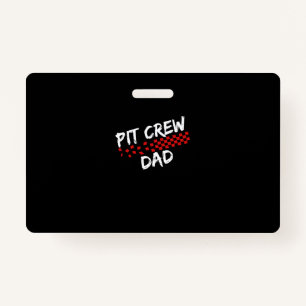 Pit Crew Dad T-Shirt Hosting Race Car Birthday Badge