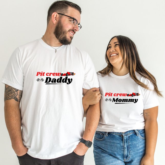 Pit Crew Daddy Car Race Birthday Mommy Matching T-Shirt (Creator Uploaded)