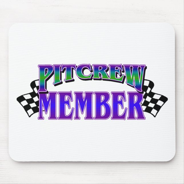 Pit Crew Member Mouse Pad (Front)