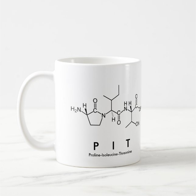 Pit peptide name mug (Left)