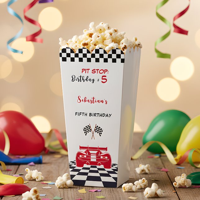 Pit stop race kids birthday favor box (Creator Uploaded)