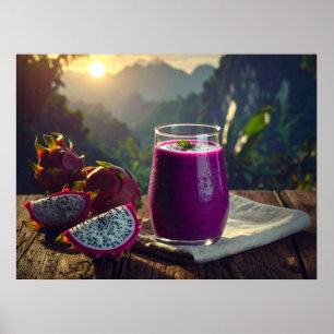 PITAHAYA - DRAGON FRUIT - EXOTIC FRUITS POSTER