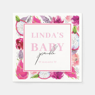 Pitaya Dragon Fruit Personalized Baby Sprinkle Napkin