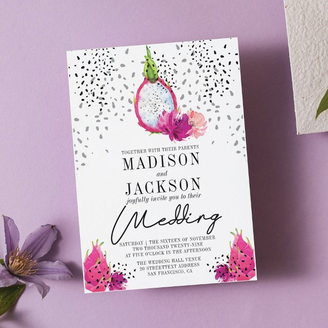 Pitaya Elegant Wedding  Invitation (Creator Uploaded)