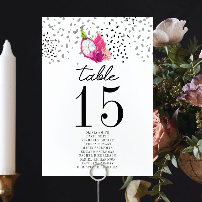 Pitaya Wedding Seating Chart Table Number (Creator Uploaded)