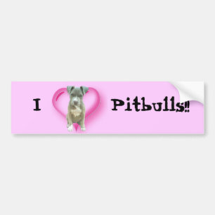 Pitbul puppy bumper sticker