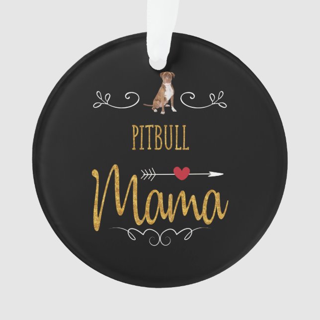 Pitbull aime beaucoup maman (devant)