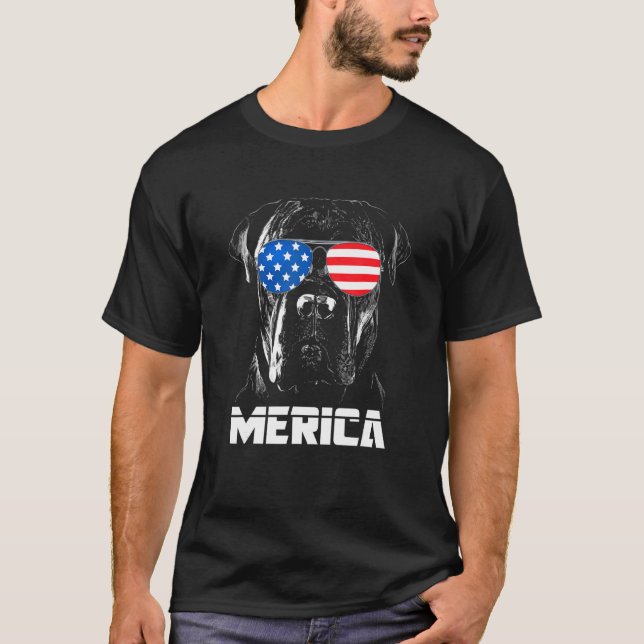 Pitbull America Independence Day 4th July Outfit T-Shirt (Front)