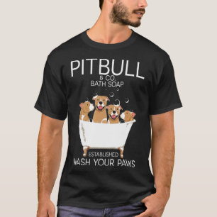 Pitbull And Bath Soap Established Wash Your Paws D T-Shirt