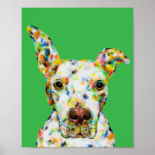 Pitbull Art Poster (Front)