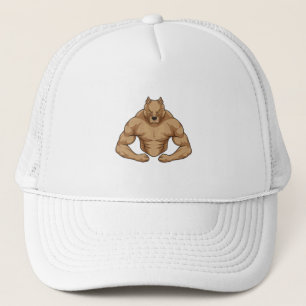 Pitbull as Bodybuilder extreme Trucker Hat