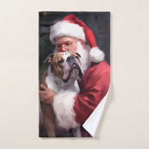 Pitbull avec Noël Festif du Père Noël