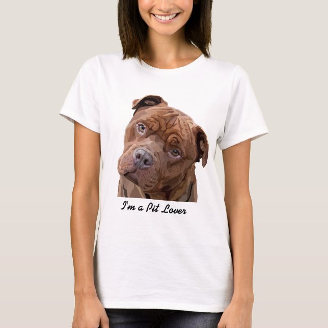 Pitbull "Benz" of Fences For Fido Gift Items T-Shirt (Front)
