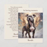 Pitbull Brindle Memorial Poem Custom Name Sympathy