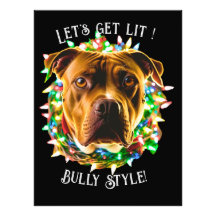 Pitbull Bully Funny Christmas Personalize custom