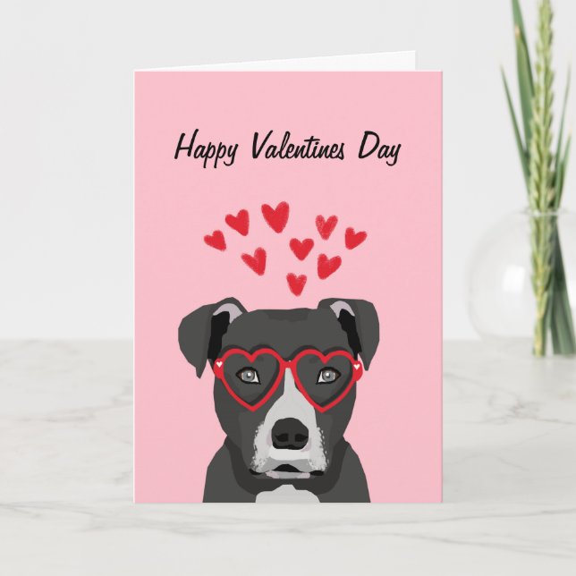Pitbull - carte des valentines noires (Devant)