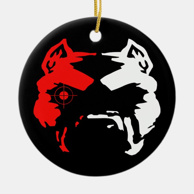 Pitbull Ceramic Ornament (Front)