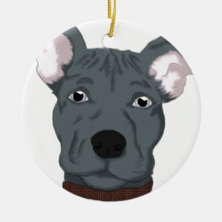 Pitbull Ceramic Ornament