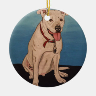 Pitbull Ceramic Ornament