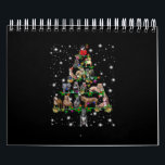 Pitbull Christmas Tree Covered By Flashlight Calendar<br><div class="desc">Pitbull Christmas Tree Covered By Flashlight</div>