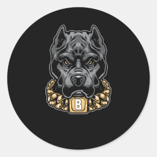 Pitbull Classic Round Sticker