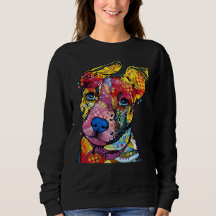 Pitbull Colour Dog Lovers Sweatshirt