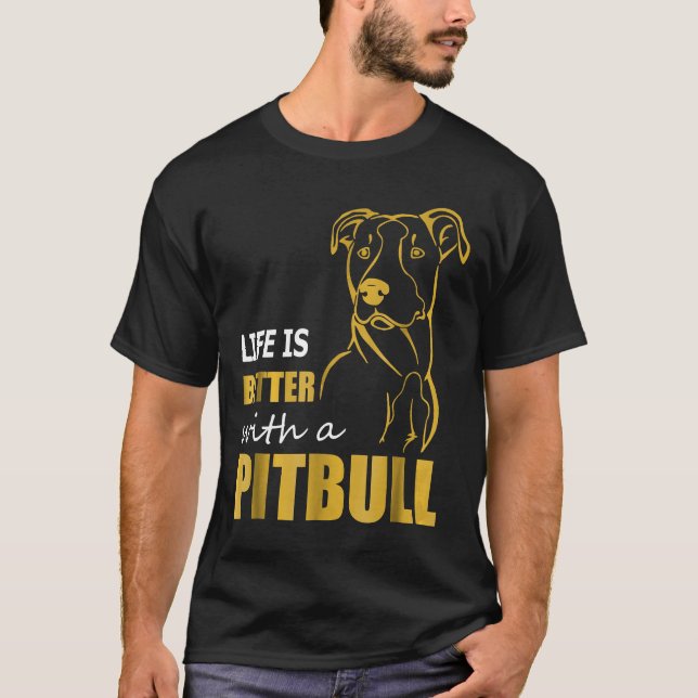 Pitbull Cool New Cute Funny Pit Bull Puppy Dog Tee (Front)
