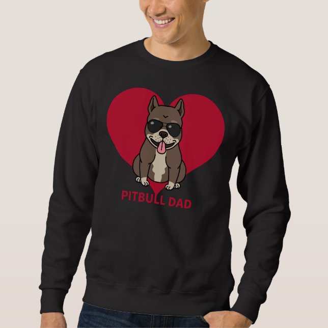 Pitbull Dad 246 Sweatshirt (Front)