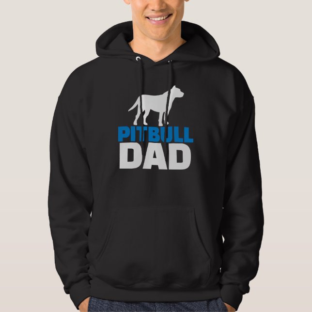 Pitbull Dad Dog Lover Hoodie (Front)
